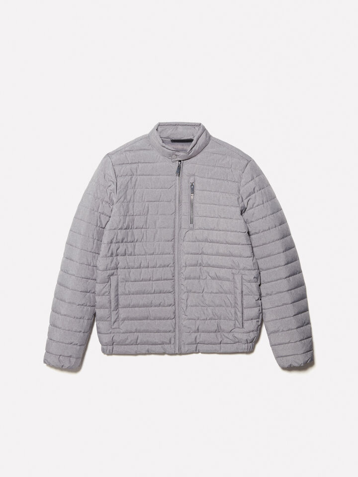 Light gray padded biker jacket - men's puffer jackets and coats - Light Gray | Sisley image number 6